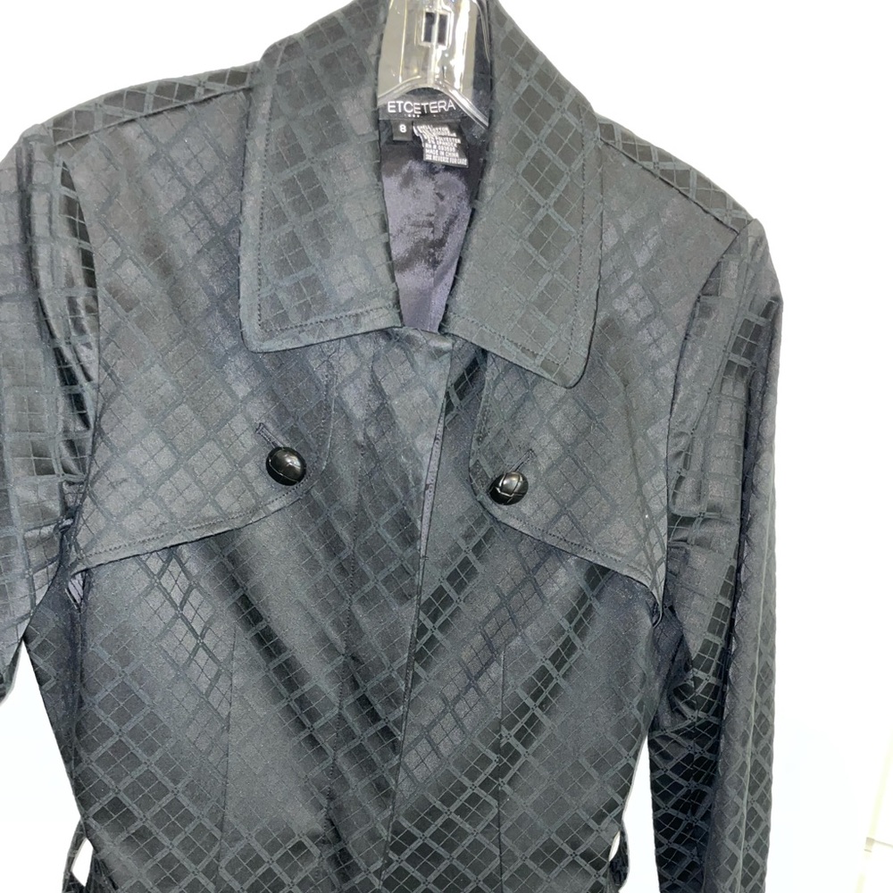 Etcetera Diamond pattern Black Coat size 8